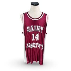 Vintage Saint Josephs Basketball Jersey #14 Jameer Nelson Red Men's Large USA